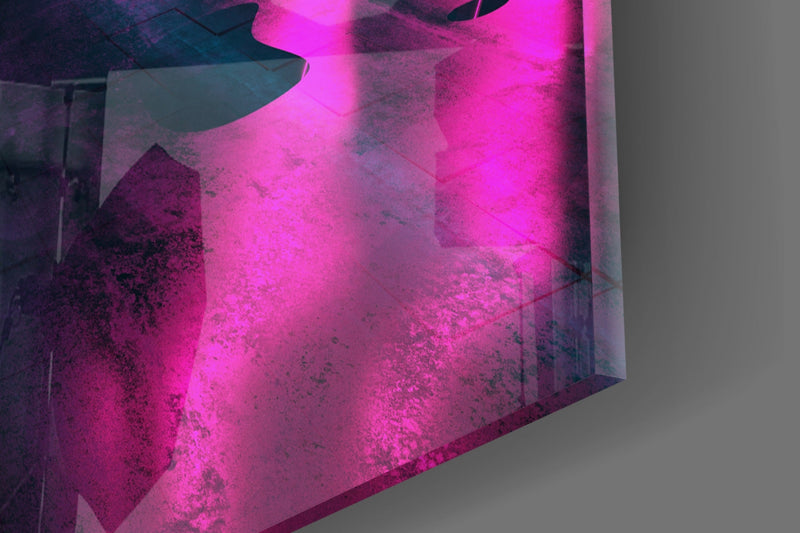 Neon Lights Glass Wall Art