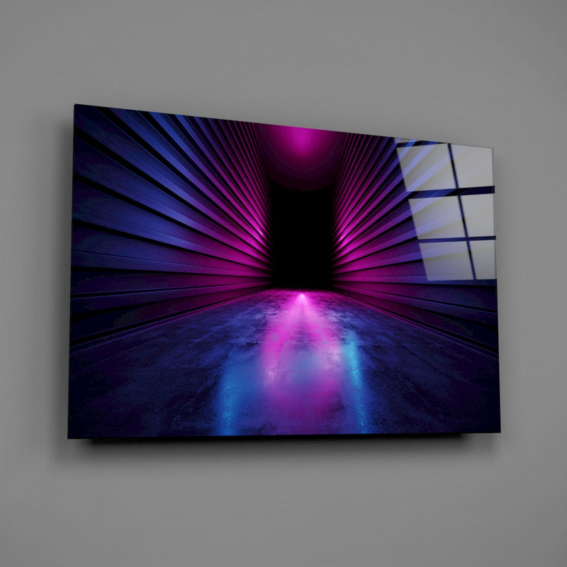 Neon Lights Glass Wall Art