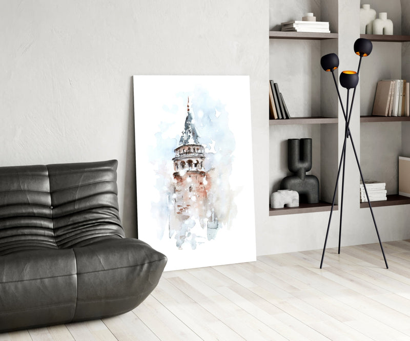 Galata Tower Glass Wall Art