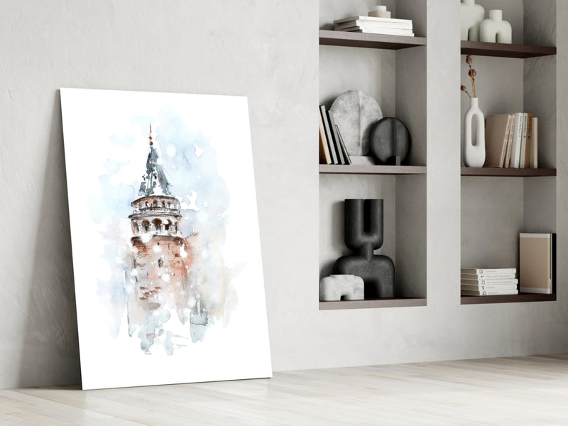Galata Tower Glass Wall Art