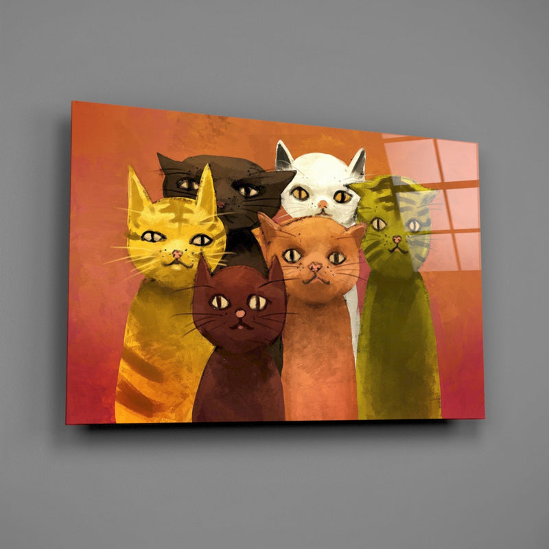 Cats Glass Wall Art