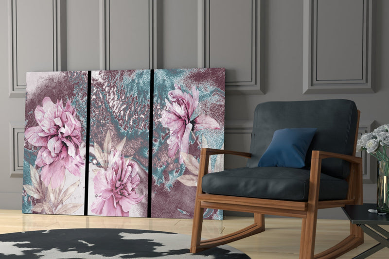 Flowers Glass Wall Art