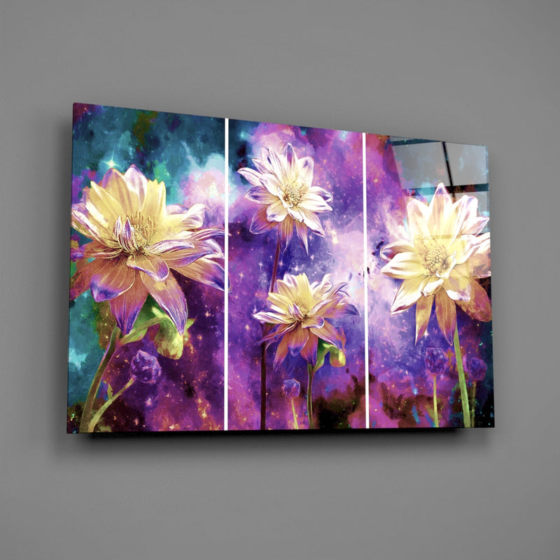 Flowers Glass Wall Art