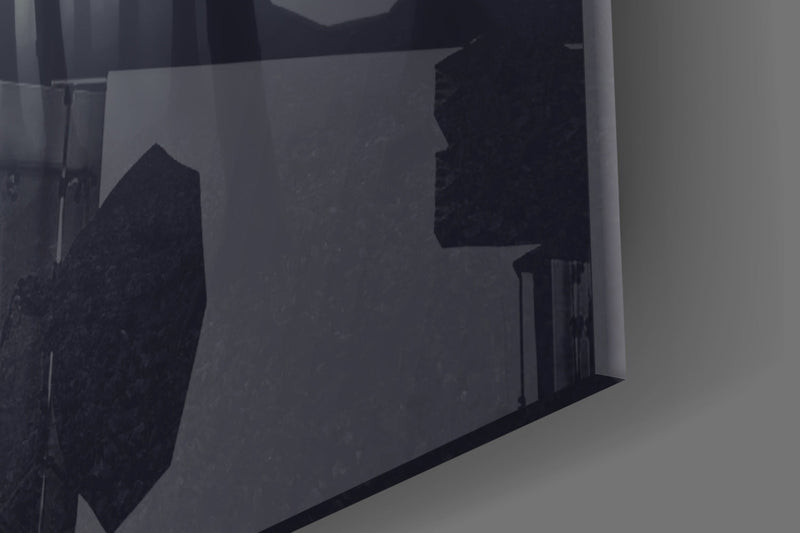 Foggy Forest Glass Wall Art