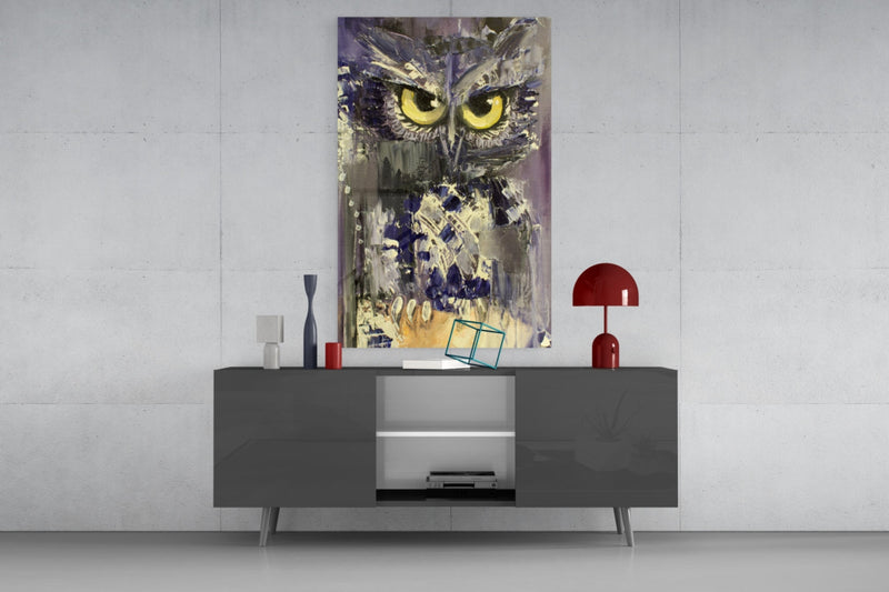 Owl Glass Wall Art