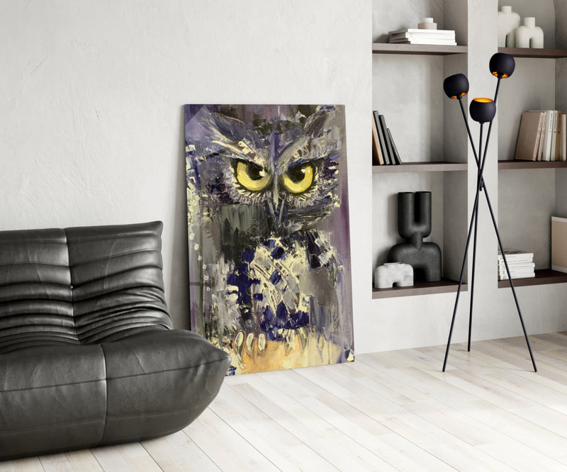 Owl Glass Wall Art