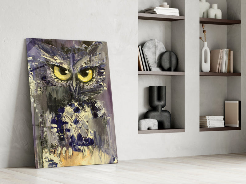 Owl Glass Wall Art