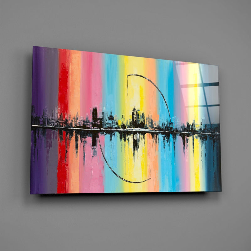 City Silhouette Glass Wall Art