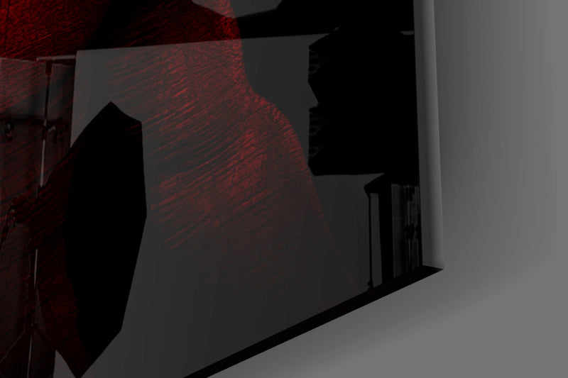 Donnie Red Glass Wall Art