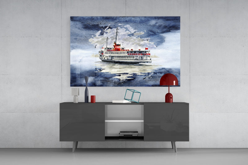 Steamer Glass Wall Art