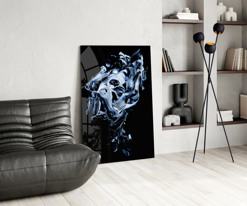 Abstract Gray Glass Wall Art