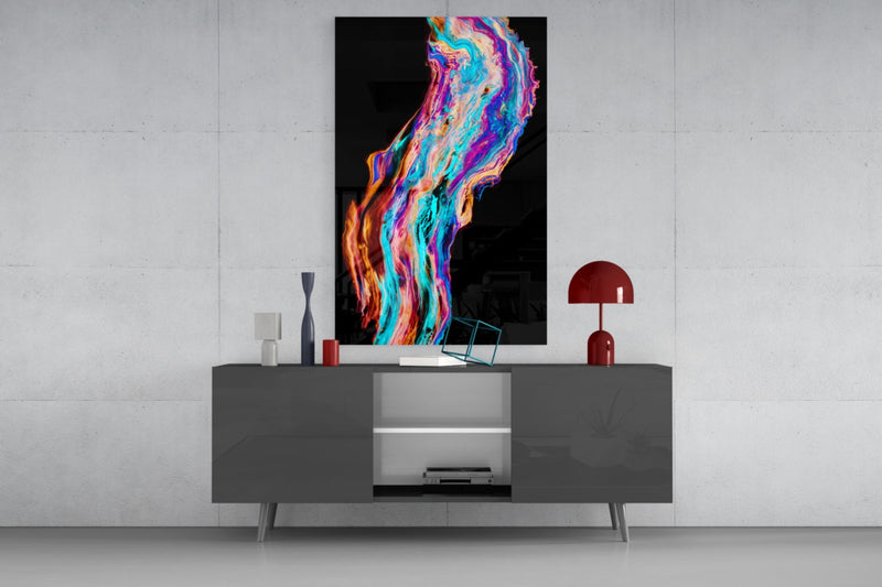 Colored Flow Glass Wall Art