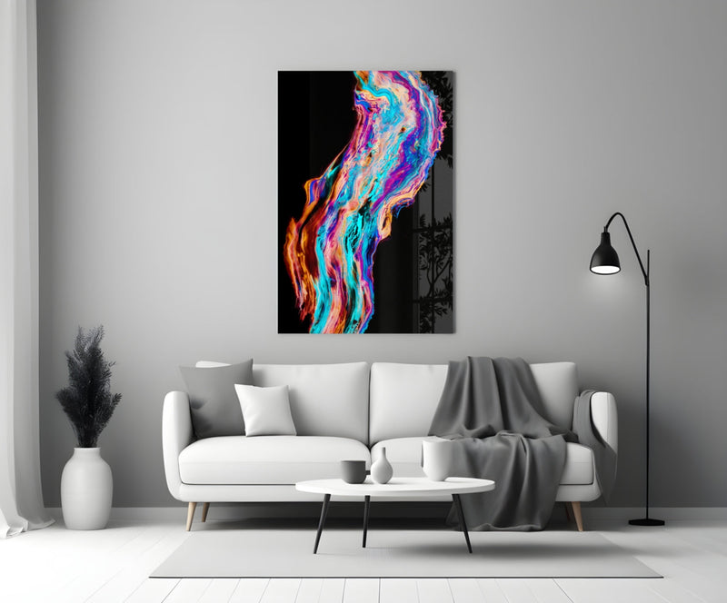Colored Flow Glass Wall Art
