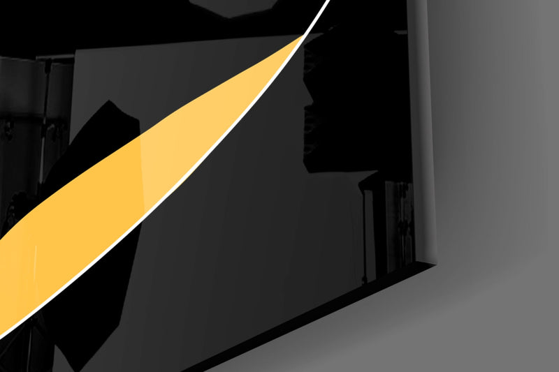 Abstract Colorful Portrait Glass Wall Art