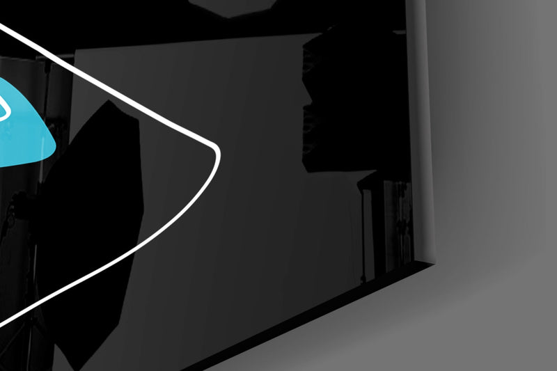 Abstract Colorful Portrait Glass Wall Art