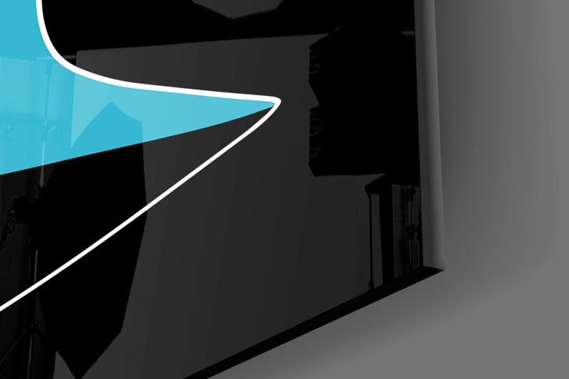 Abstract Colorful Portrait Glass Wall Art