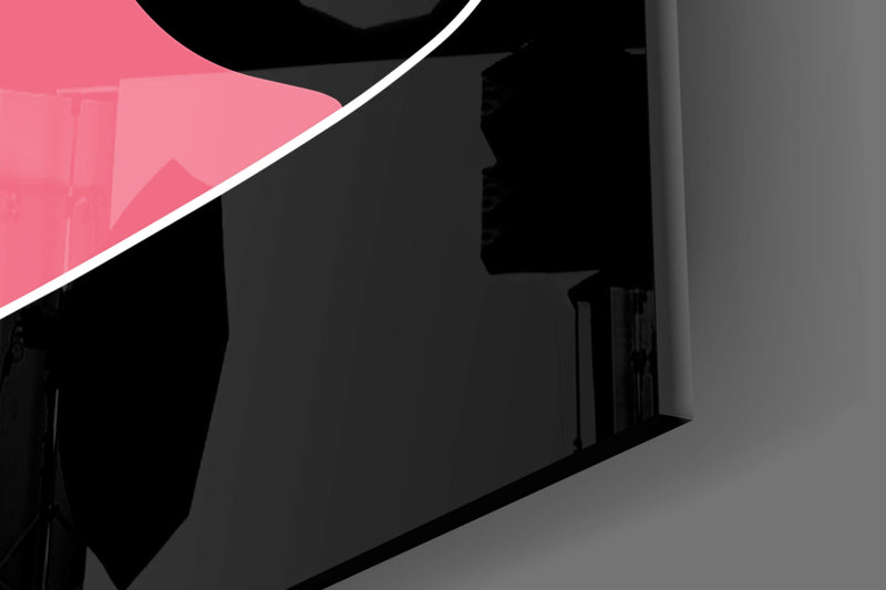 Abstract Colorful Portrait Glass Wall Art