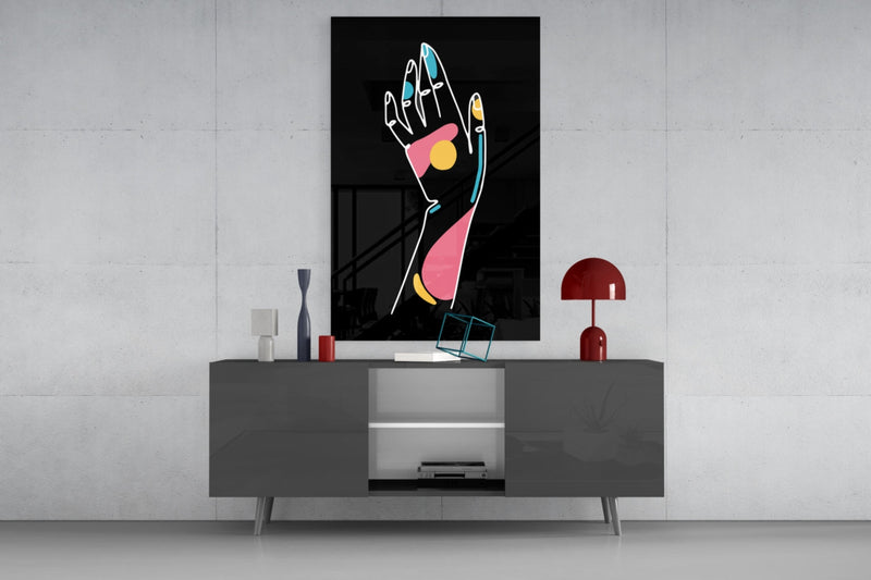 Abstract Colorful Hand Glass Wall Art