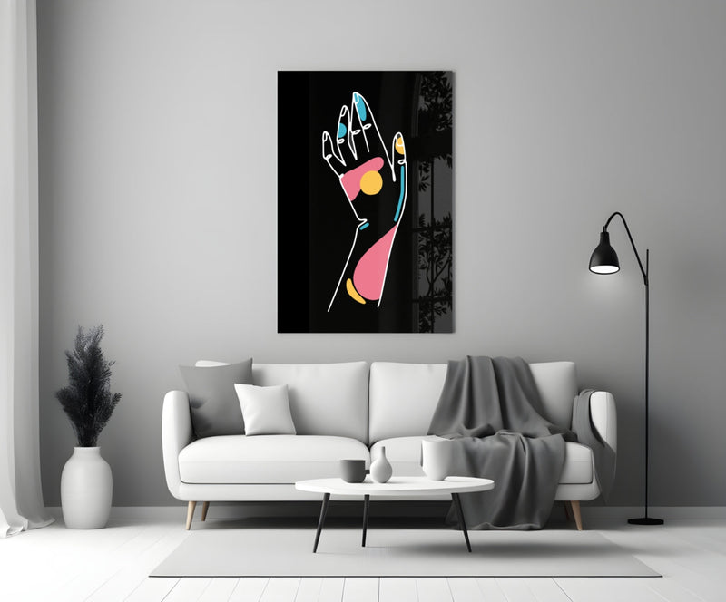 Abstract Colorful Hand Glass Wall Art