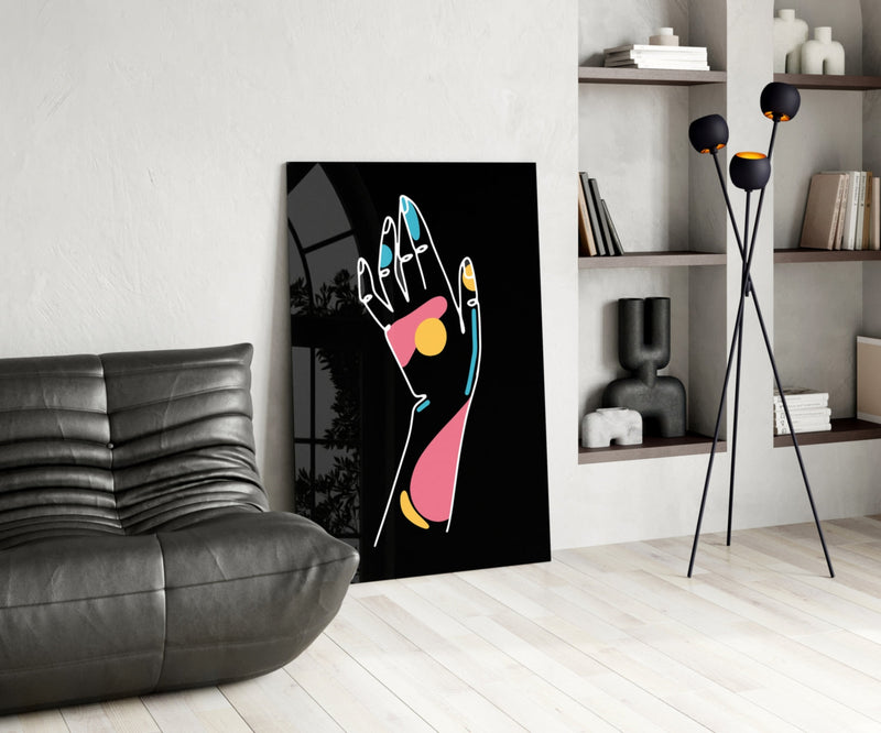 Abstract Colorful Hand Glass Wall Art
