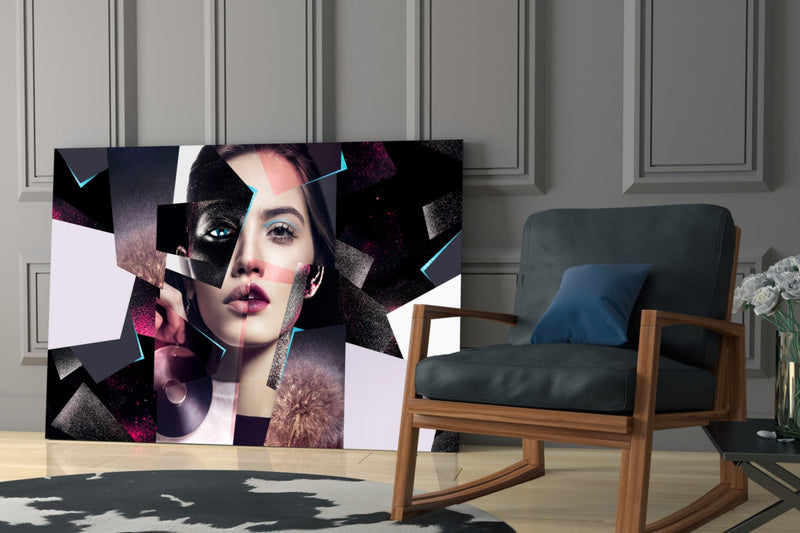 Effect Woman Glass Wall Art