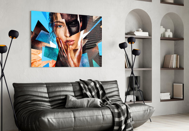 Effect Woman Glass Wall Art