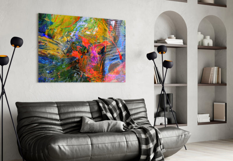 Color Explosion Glass Wall Art