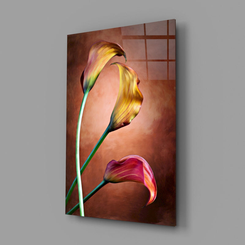 Tulips Glass Wall Art