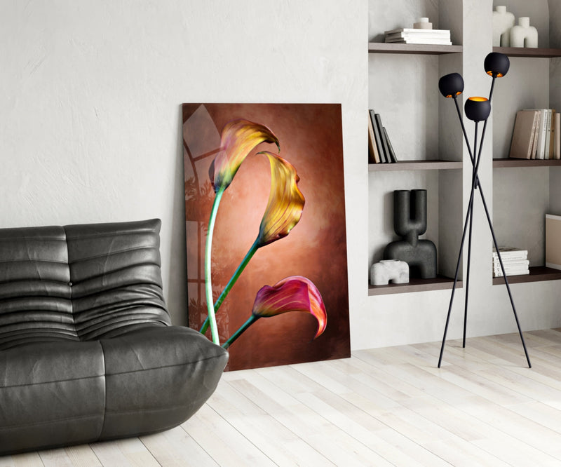 Tulips Glass Wall Art