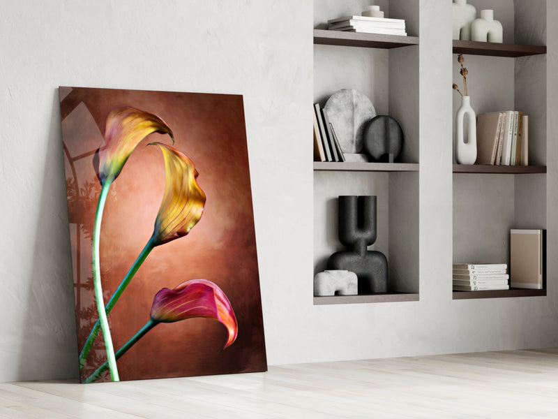 Tulips Glass Wall Art