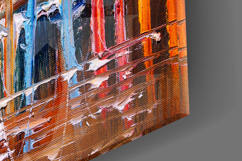 Illustration Ships Glass Wall Art