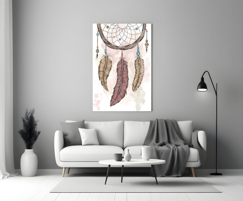 Dreamcatcher Glass Wall Art