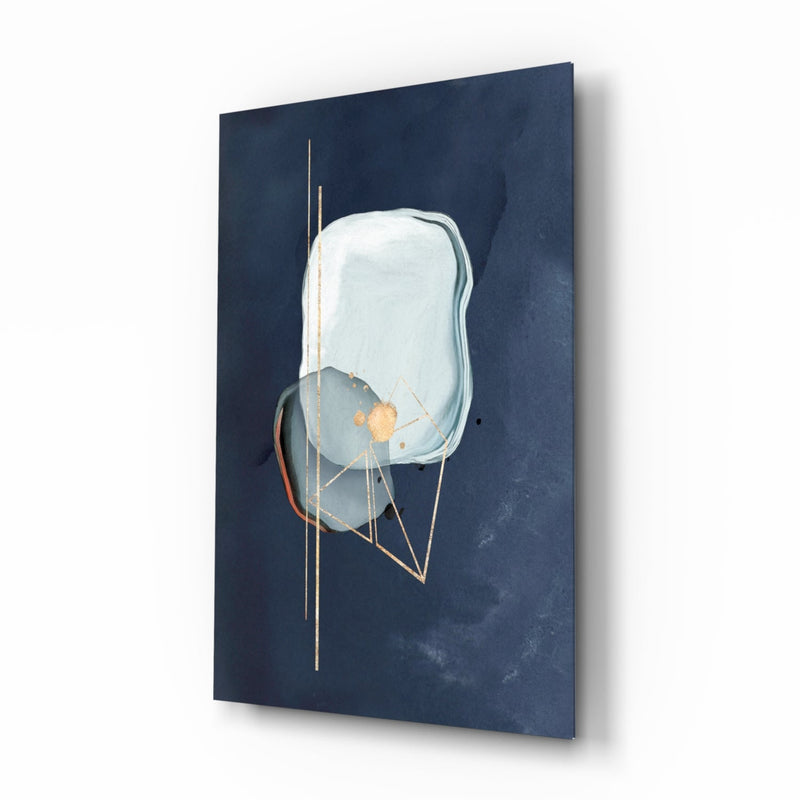 Abstract Blue Glass Wall Art