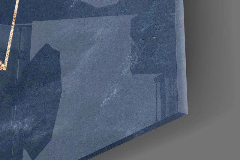 Abstract Blue Glass Wall Art