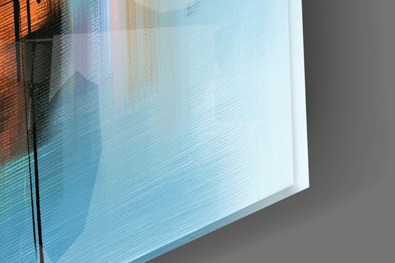 Abstract Silhouette Glass Wall Art
