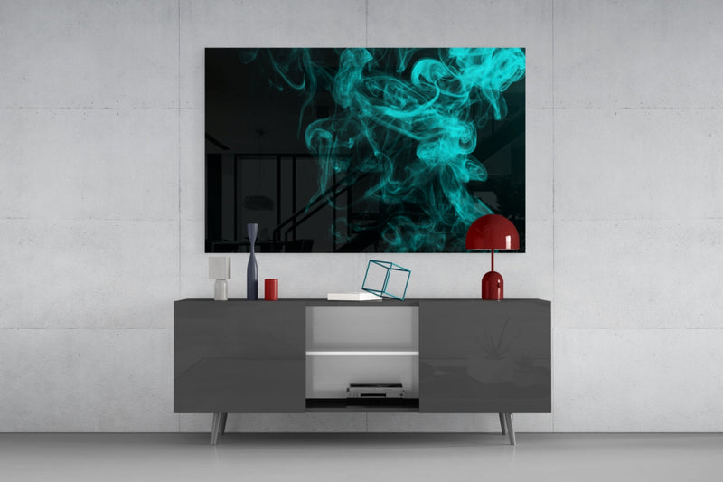 Green Smoke Glass Wall Art