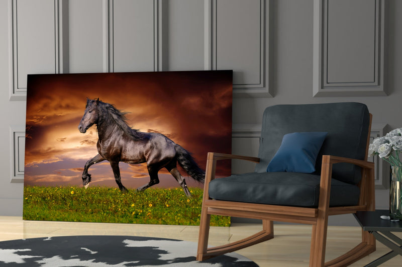 Nobility of Horse Glass Wall Art