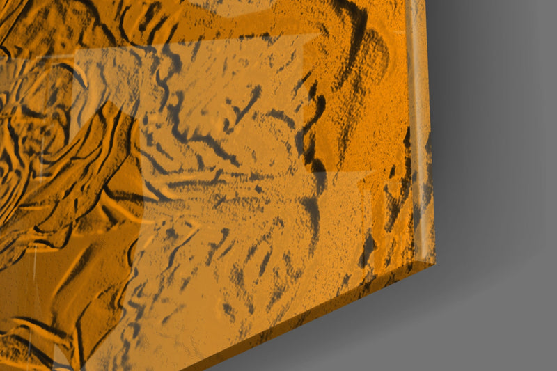 Rose Patterned Glass Wall Art