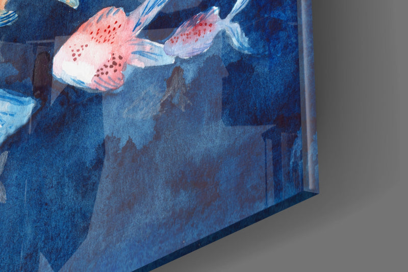 Illustration Fish Glass Wall Art