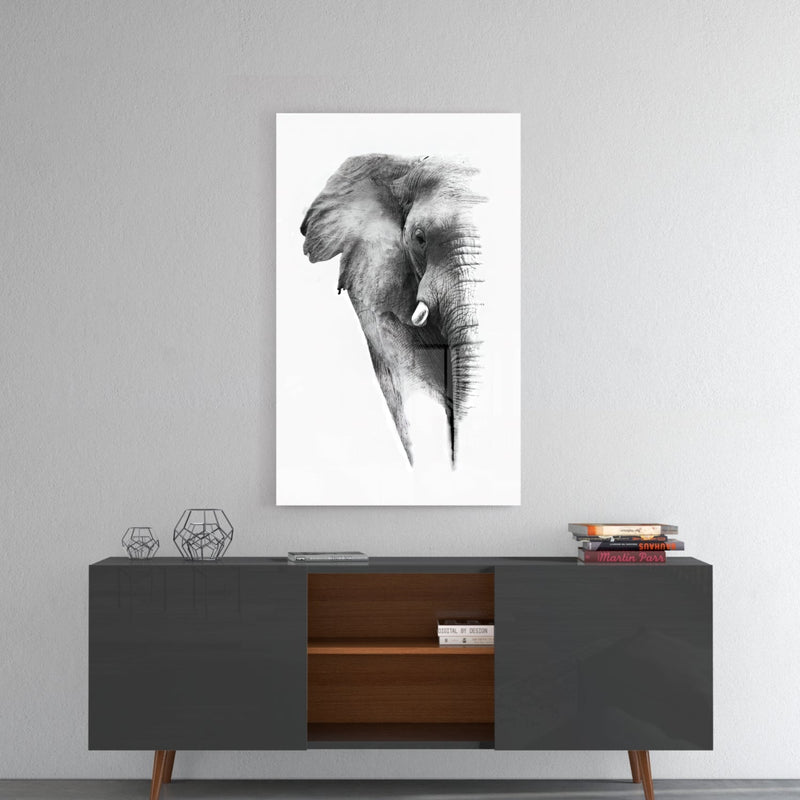 Elephant Glass Wall Art