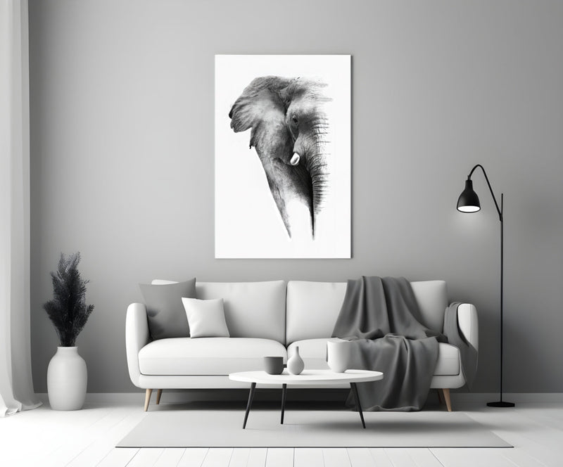 Elephant Glass Wall Art