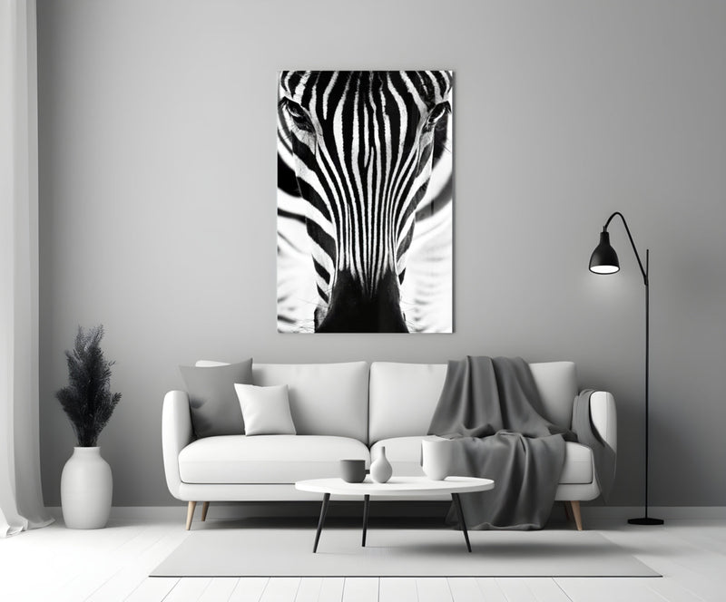Zebra Glass Wall Art