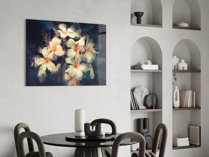 Flowers Glass Wall Art