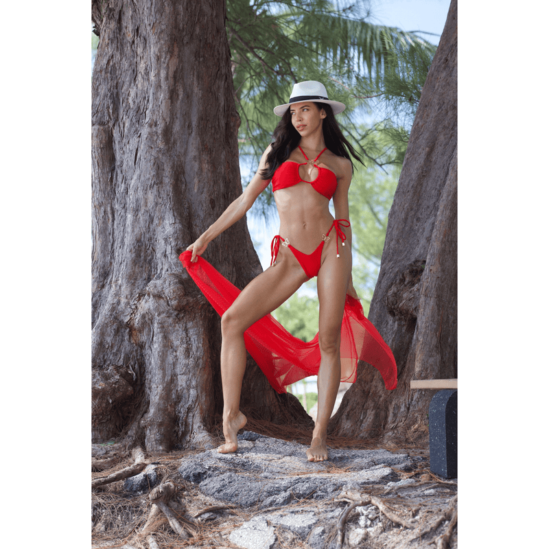 Camila Red Bikini Top
