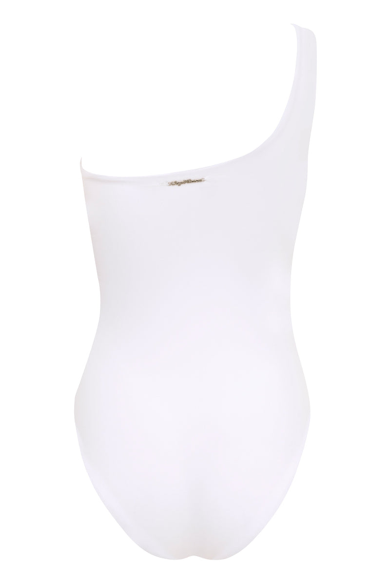 Vanda - White One Shoulder Style Swimsuit