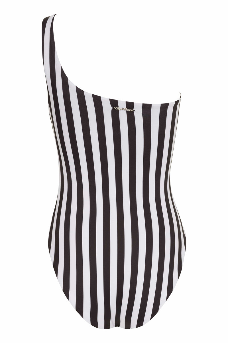 Vanda - Fuchsia One Shoulder Style Swimsuit