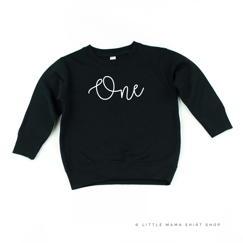 BIRTHDAY NUMBER - NEW CURSIVE - Child Sweater