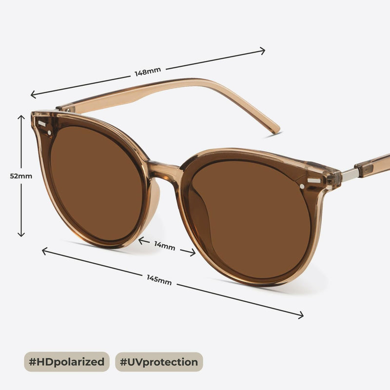 livho Polarized Retro Round Sunglasses Women Oversized Shades