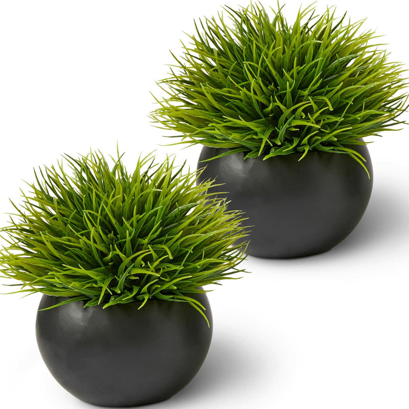 SEEKO Succulents Artificial Plants 2 Pack Indoor Fake Desk Shelf Decor