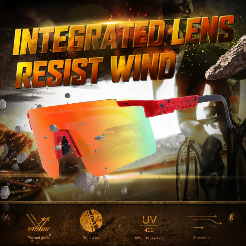 NICBOOY Sports Fan Oversized Sunglasses UV400 Adjustable Temple Unisex